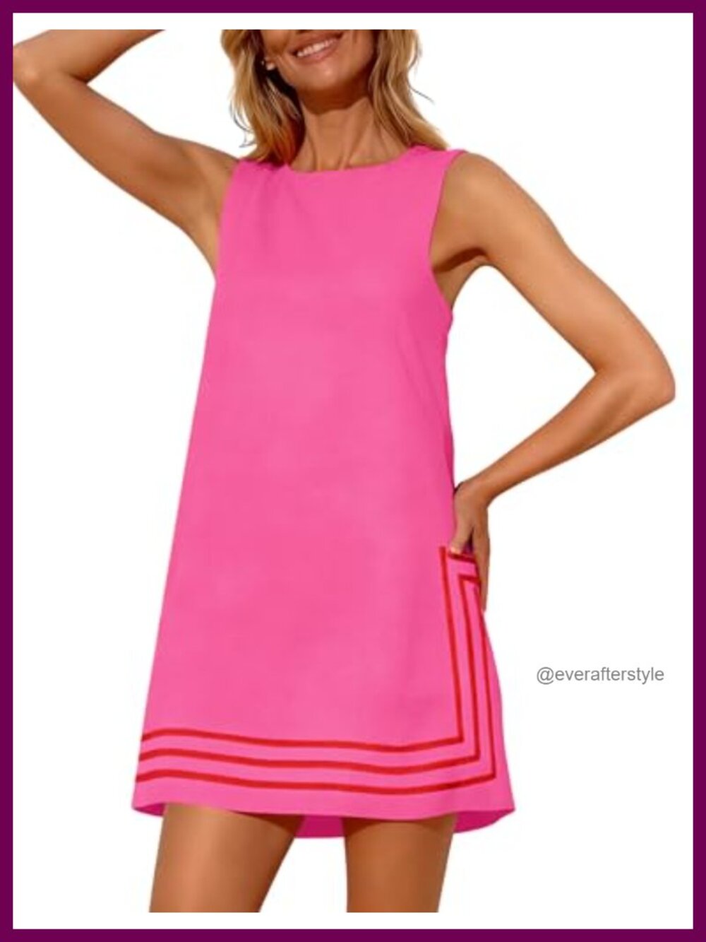 Womens Sleeveless A-Line Mini Sundress Beach Coverup Loose Fit Casual Dress